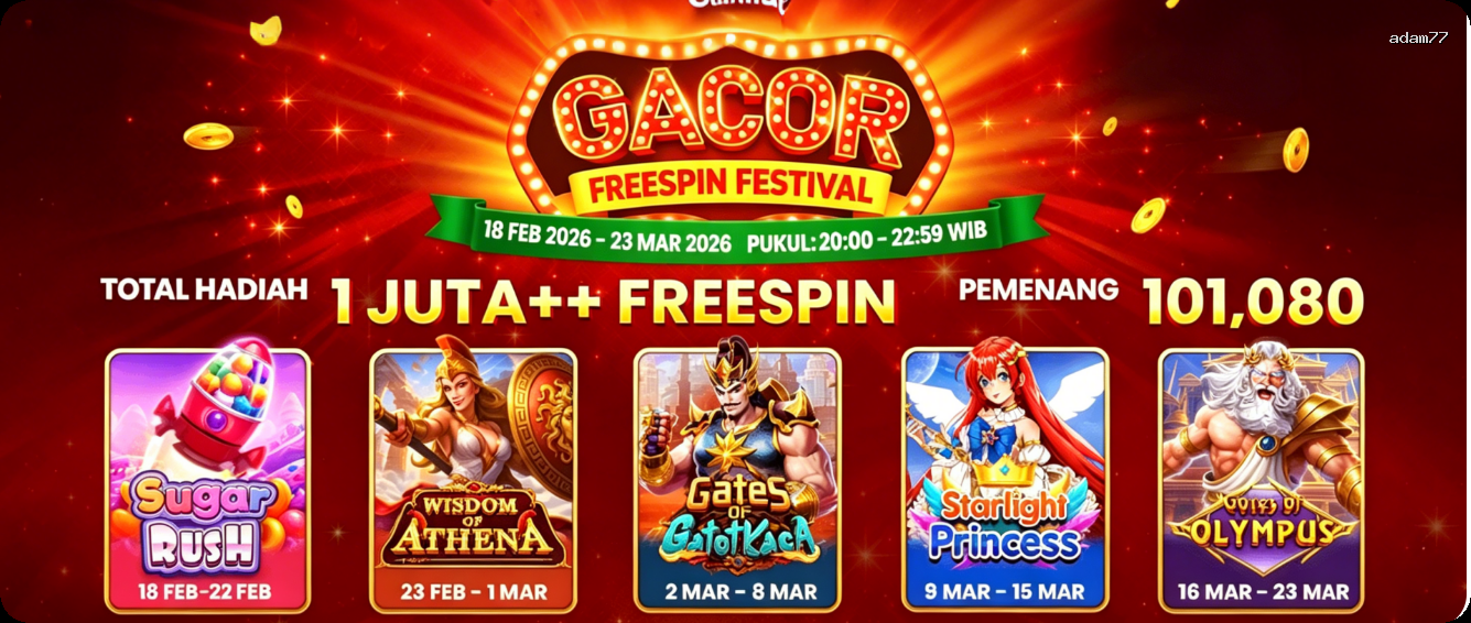 Login adam77 Sekarang Bonus Melimpah